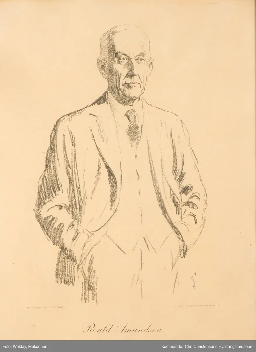 Roald Amundsen 3/4 figur.