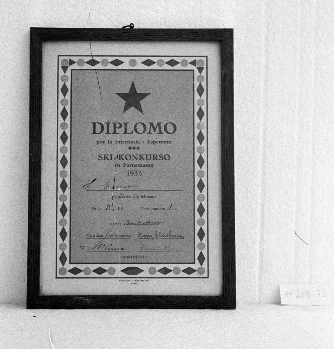 Diplom i ramme
