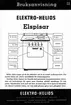 Bruksanvisning till Elektro Helios elspis.