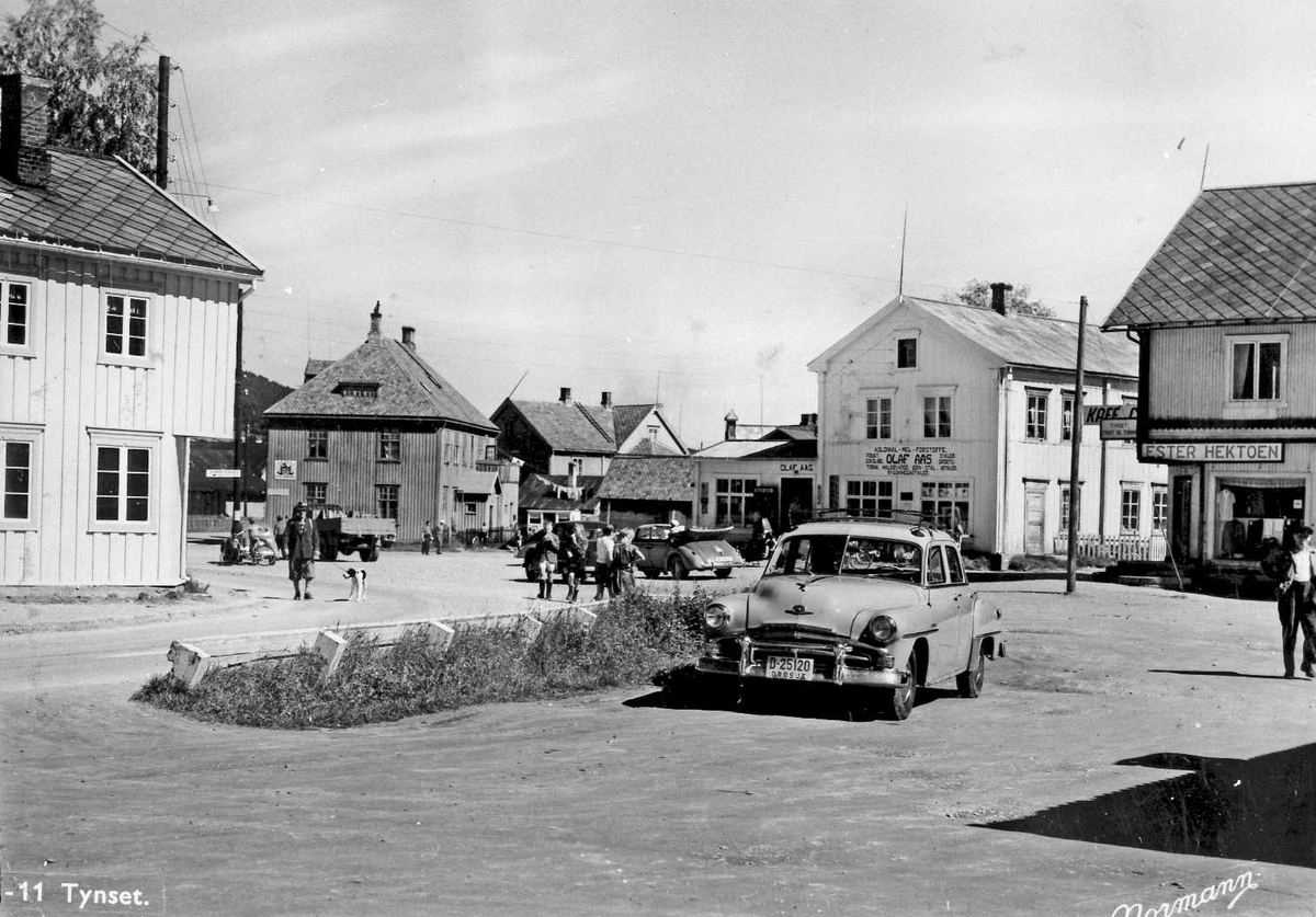 Bilde fra Tynset sentrum, torget