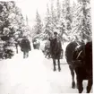 Hästkolonn vinter 1920-tal