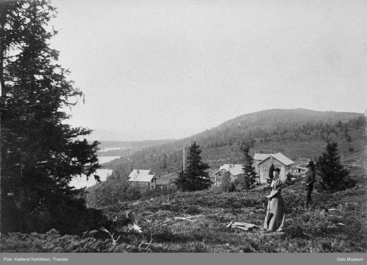 fjellandskap, Fefor høyfjelssanatorium, kvinne, mann, vann