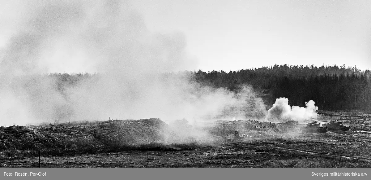 Stridsvagnarna bekämpar upptäckta mål!