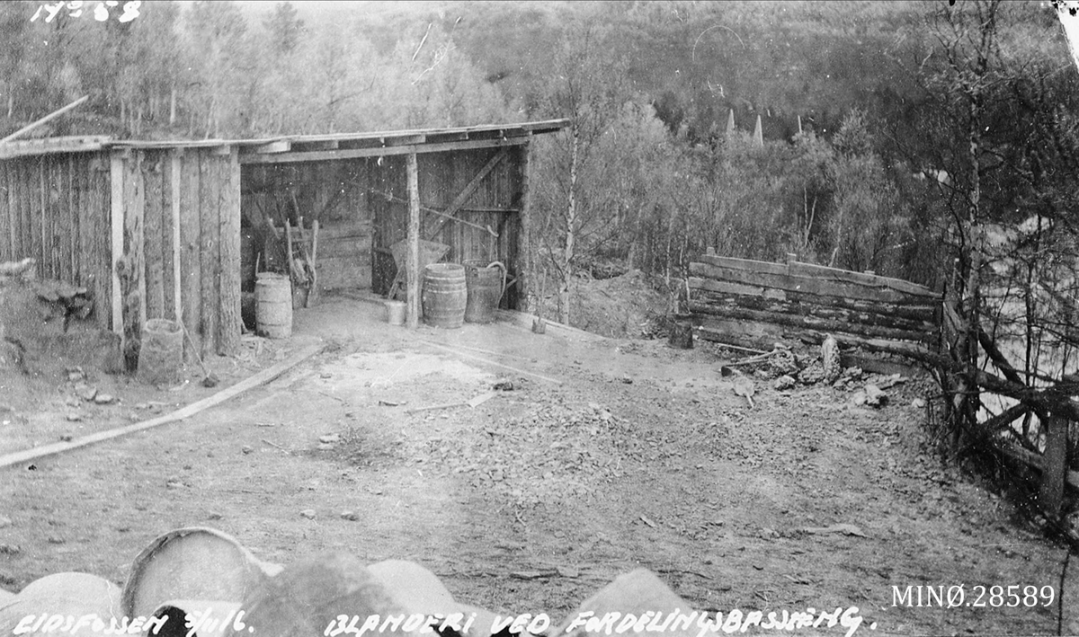 Eidsfossen oktober 1916 - "Blanderi ved fordelingsbassæng"