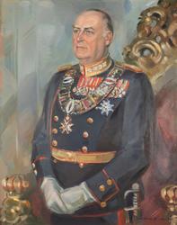 Kong Olav V [Olje på lerret]