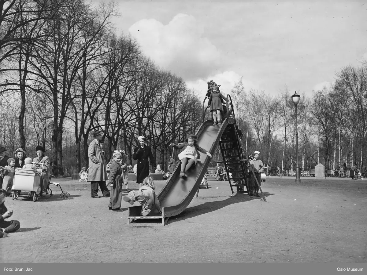 park, lekeplass, sklie, barn, kvinner, mann