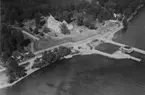 Flygfoto över Visingsborg år 1935, på Visingsö i Jönköpings kommun.