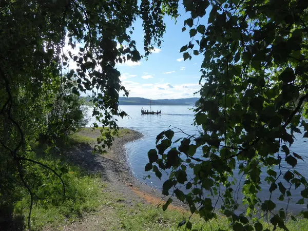 Vikingskip på vannet