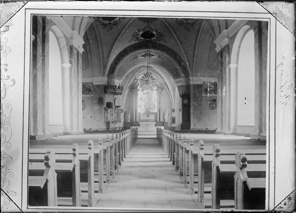 Reprofotografi - interiör i Bälinge kyrka, Bälinge, Uppland