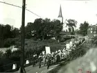 Exteriör. Demonstationståg inför förbudsomröstningen 1922-08-27.
Personer: okända