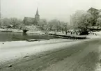 Vy mot Gustavsbergs kyrka.