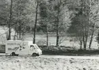 Exteriör. Bokbussen. Ambulerande bibliotek på väg.