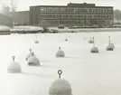 Exteriör. Tekniskt center eller i folkmun kallat Glashuset, byggt 1971.