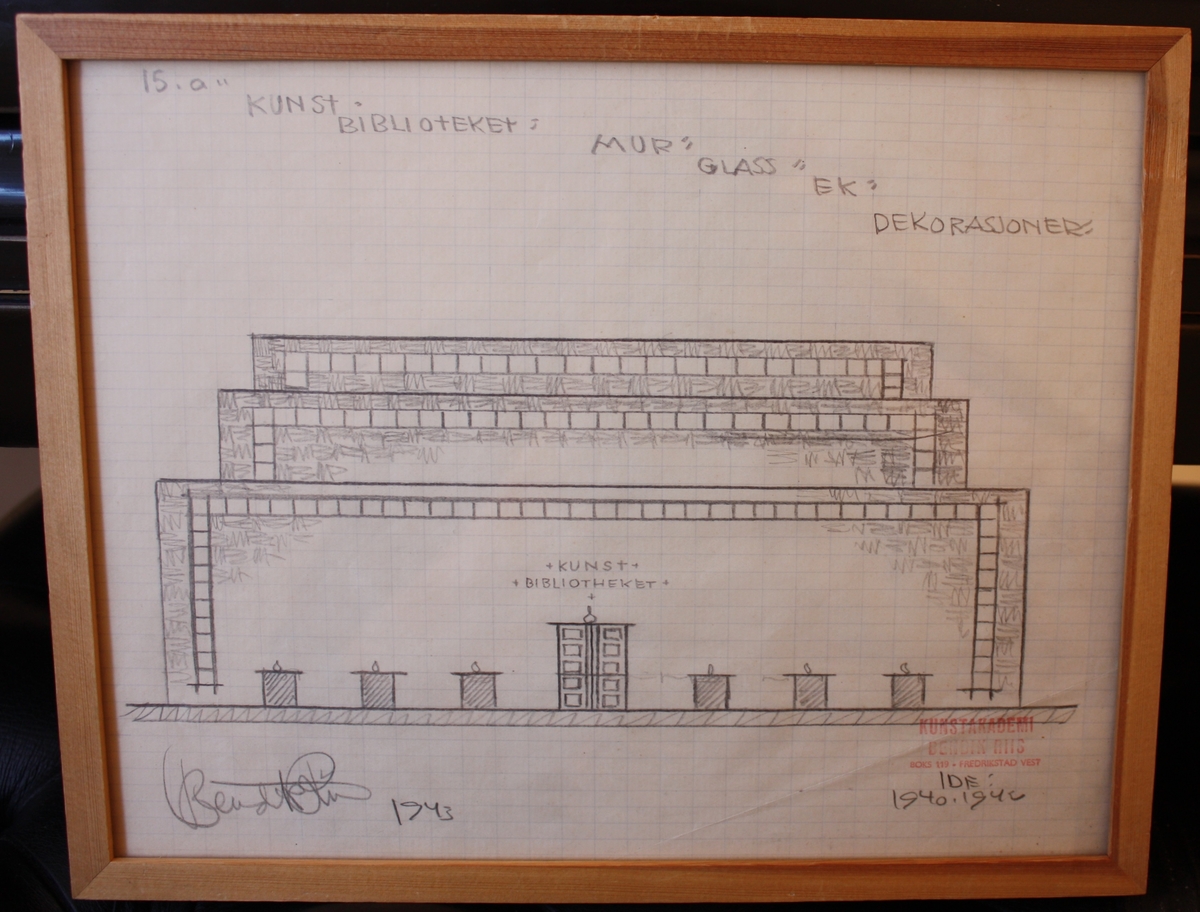 Kunst-biblioteket [Tegning]