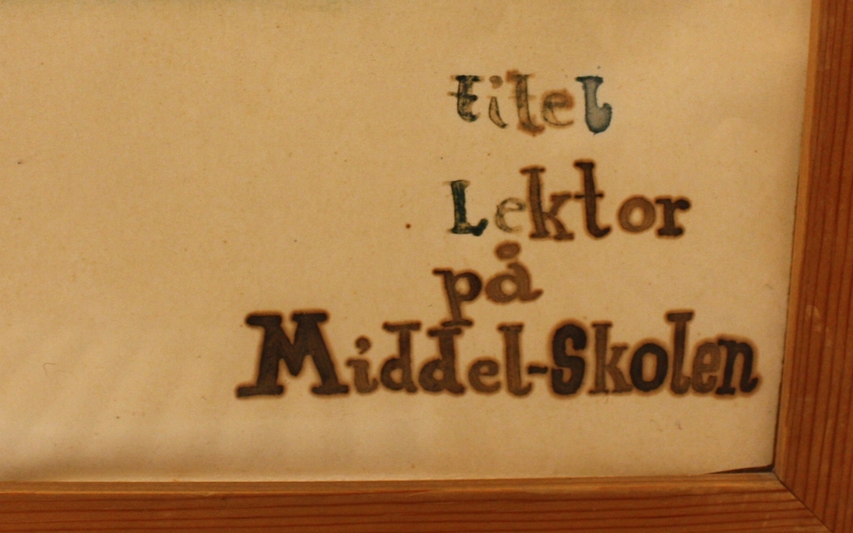 Lektor på Middel-skolen. [Tegning]
