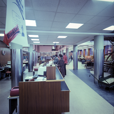 Landsbanken. Arbeidernes Landsbank på Youngstorget. .Januar 1978