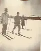 Officerare från Smålands husarregemente K 4 på skidor, vinterövning i Norrbotten omkring 1910.