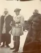 Officerare från Smålands husarregemente K 4, vinterövning i Norrbotten omkring 1910.