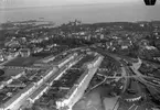 Flygfoto över Kalmar Central.