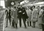 Landshövding Erik Von Heland på Karlshamn station.