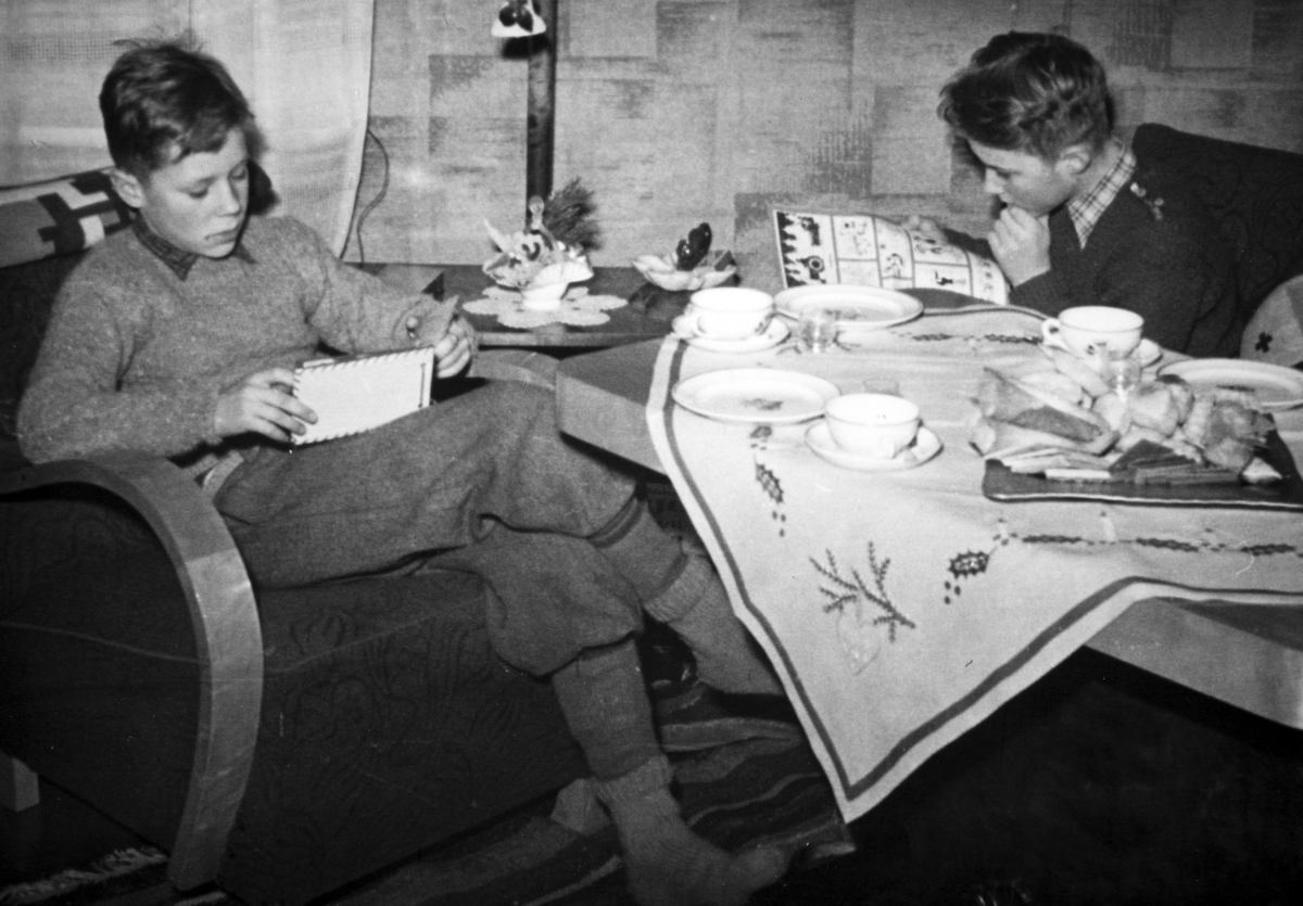 Brødrene Moen, interiør, stue, Elverhøy, Brumunddal.