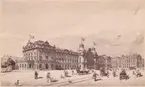 Stadsbild vid Stockholms Centralstation.