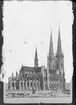 Reproduktion - litografi, Uppsala domkyrka, tänkt utseende efter restuareringen 1893