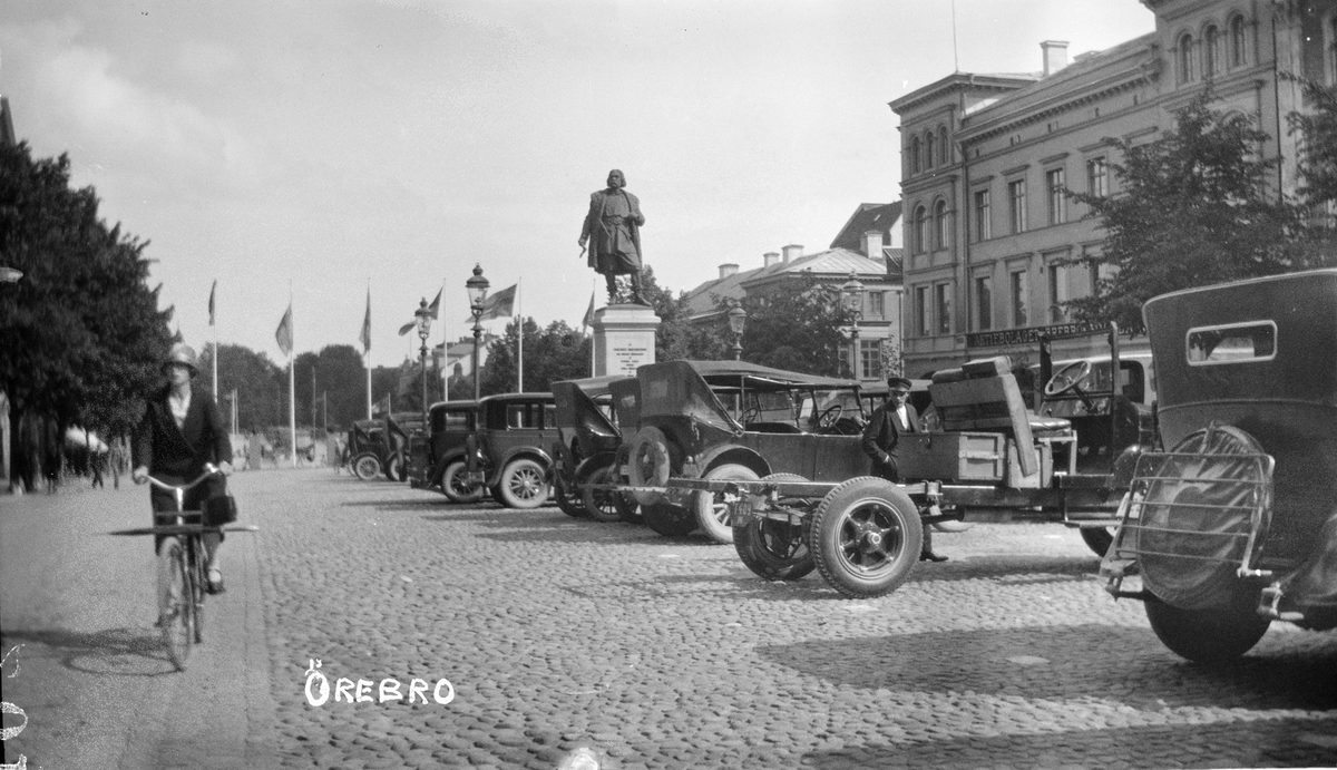 Bilsemester 1928 - Stortorget i Örebro, Närke