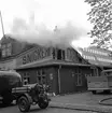 Eldsvåda i Snickerifabrik.
Juli 1956.