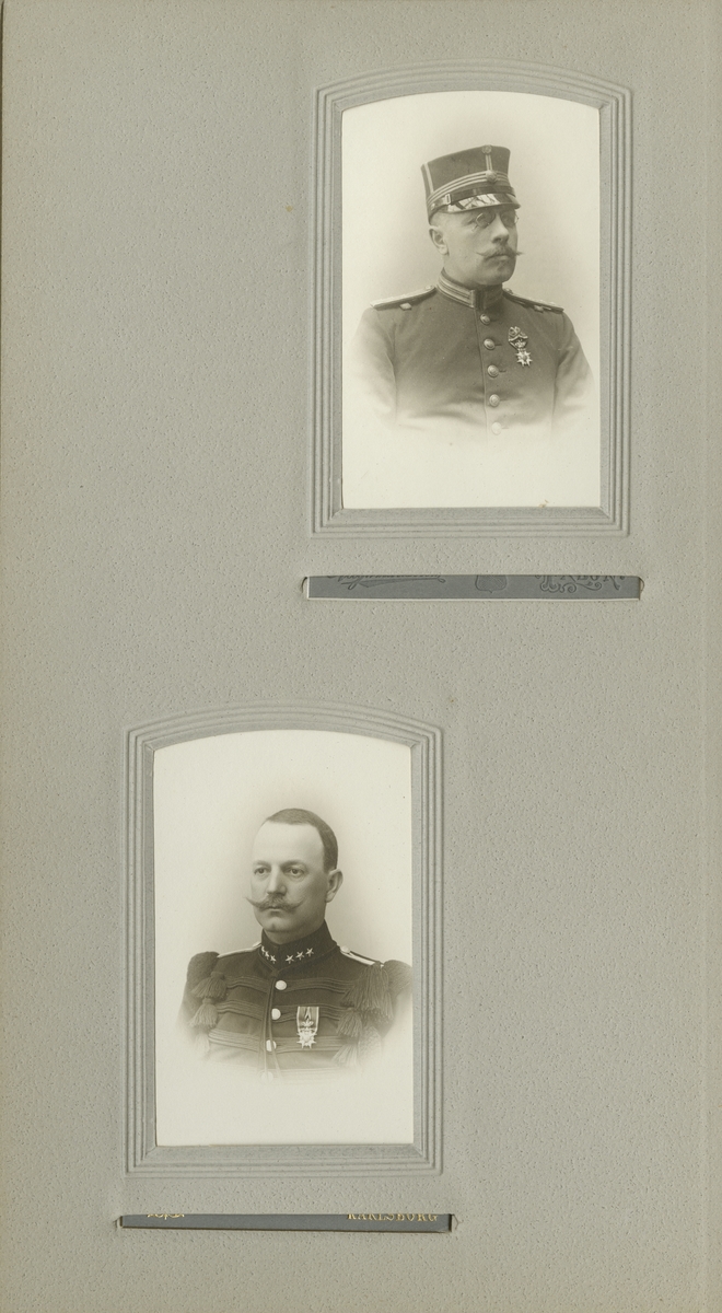 Porträtt av Carl Gustaf Oskar von Bahr, kapten vid Vaxholms grenadjärregemente I 26.
