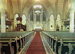 Text till bilden: "Interiör av Lysekils kyrka".