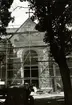 Fågelfors kyrka under fasadrenovering 1974.