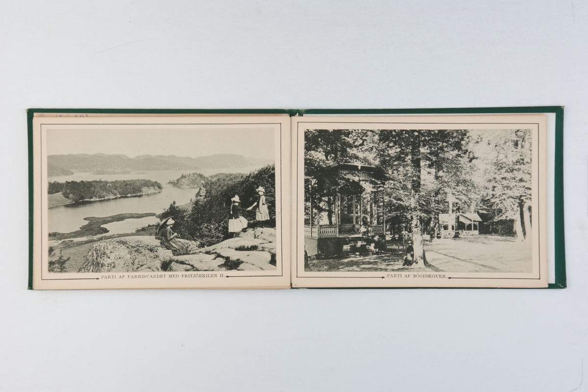 Album med trykk fra Larvik, fotografert av Axel Lindahl.