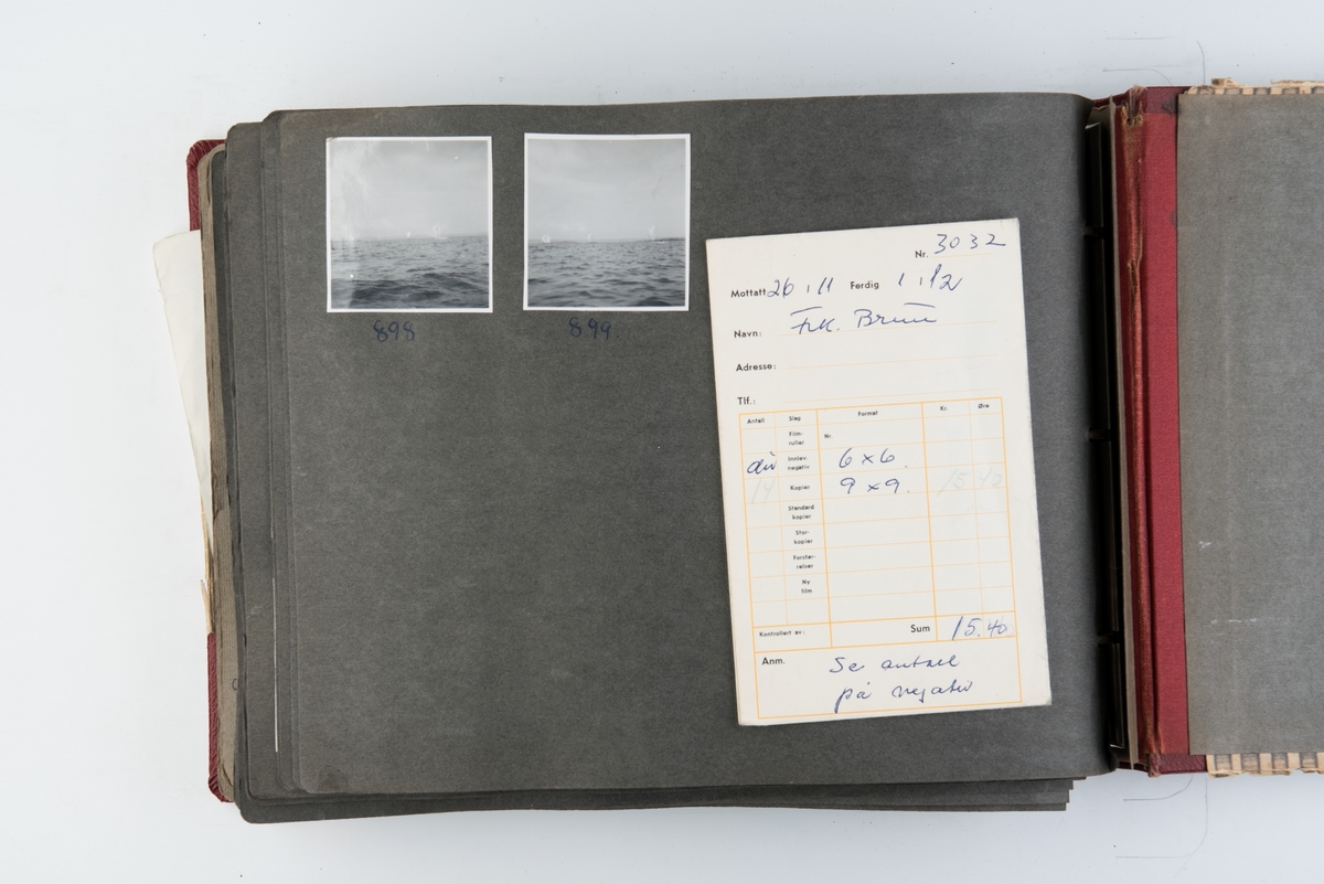 Album med fotografier av sportsseilere og miljøet omkring dem 1949-1951. Fotografert av Grethe Bruu. Album nr. 1.