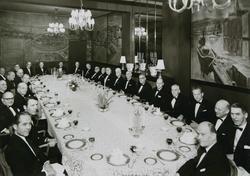 Avskjedsfest for lagmann Nissen, Britania Hotell, lørdag 13.