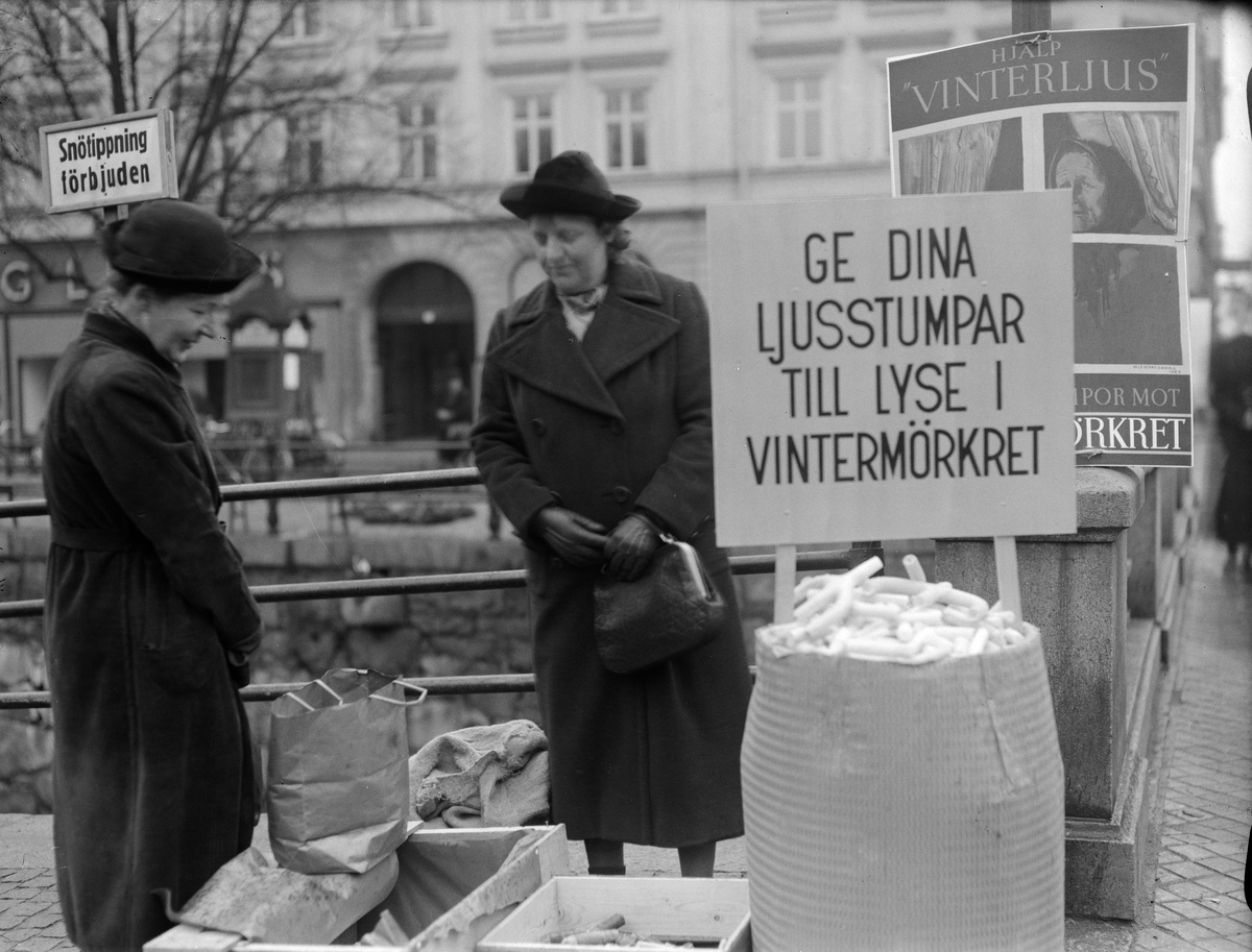 Husmodersorganisationernas insamling av ljusstumpar blev lyckad, Fyristorg