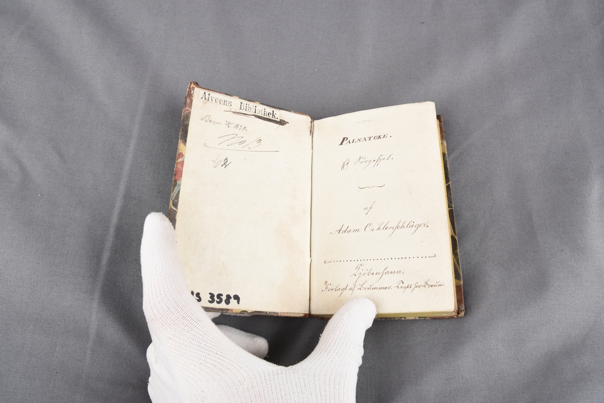 Tittelbladet er håndskrevet og det er veldig vanskelig å tyde den nederste teksten:

Forlagt af "Lrammar"? Trykt for "Lramm"?