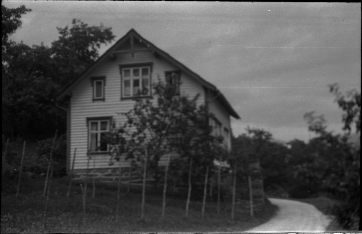 Bilder fra turer til Hogganvik, Vikedal, Hardanger, Bergen, Hafrsfjord, Hovda gård og Trelaneset ved Sola. Frida Johannessen spiser bær fra en grein (bilde 1-2). Bilde nr. 3 er av Yrkjefjorden sett fra Hogganvik i Vindafjord kommune. Det er flere bilder av Hogganvik med folk på verandaen på "Lars Hertevigs hus", i hagen og ved den såkalte "St. Hans-stranda" nedenfor (bilde nr. 4-13). Bilde nr. 17 er tatt foran Vikedal gjestgiveri. Bilde 27-30 ser ut til å være fra innerst i Hafrsfjord fra Sørnesvågen og Grannesvågen, nordøst for Sola flyplass.