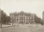 Kungliga Dramatiska Teatern, Dramaten, Stockholm, under uppförande, 1906.