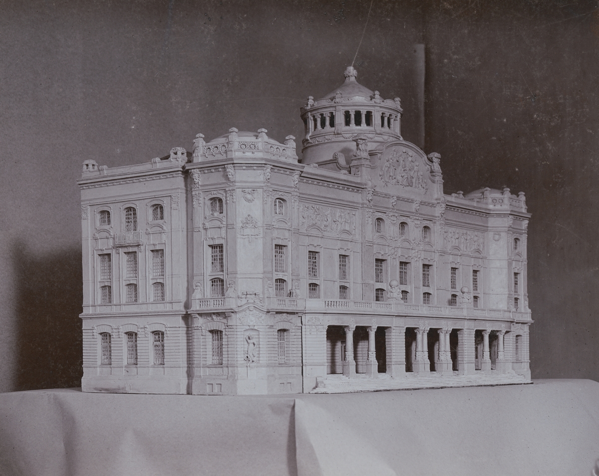 Modell av Kungliga Dramatiska Teatern, Dramaten, Stockholm. 