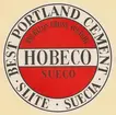 Fabriksmärke för cementpåsar. Hobeco. Slite. Portland Cement.