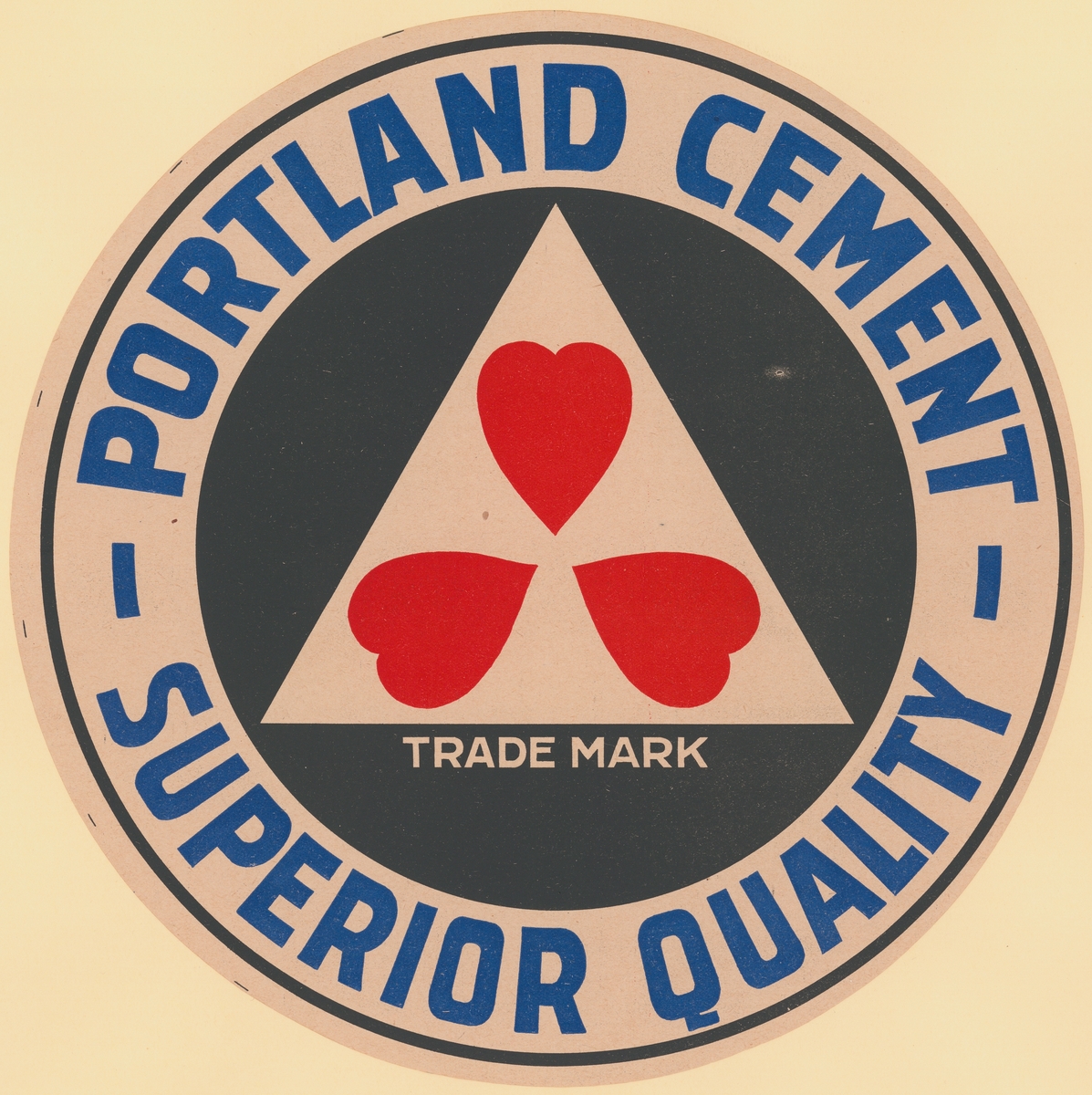 Fabriksmärke för cementpåsar. Portland Cement.