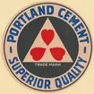 Fabriksmärke för cementpåsar. Portland Cement.