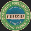Fabriksmärke för cementpåsar. Portland Cement.