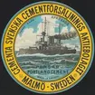 Fabriksmärke för cementpåsar. Cementa. Svenska Cementförsäljningsaktiebolaget. Portland Cement.