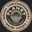 Fabriksmärke för cementpåsar. Skånska Cementaktiebolaget. Portland Cement.