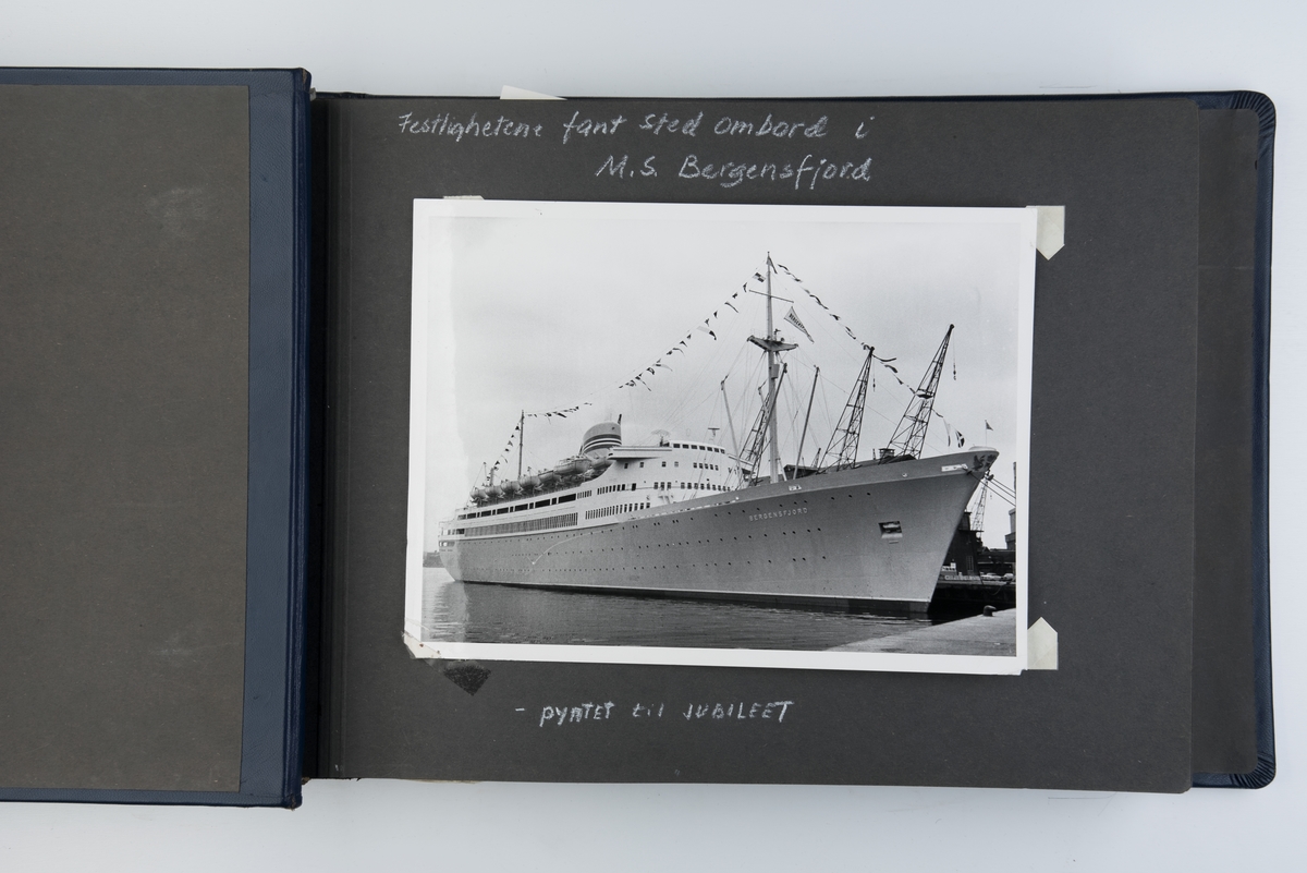 Album med fotografier fra NALs 50-års jubileum ombord i M/S 'Bergensfjord'