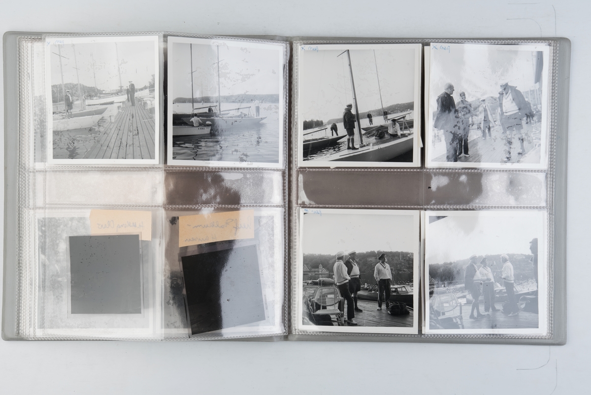 Album med fotografier av sportsseilere og miljøet omkring dem på 1970-tallet. Fotografert av Grethe Bruu.