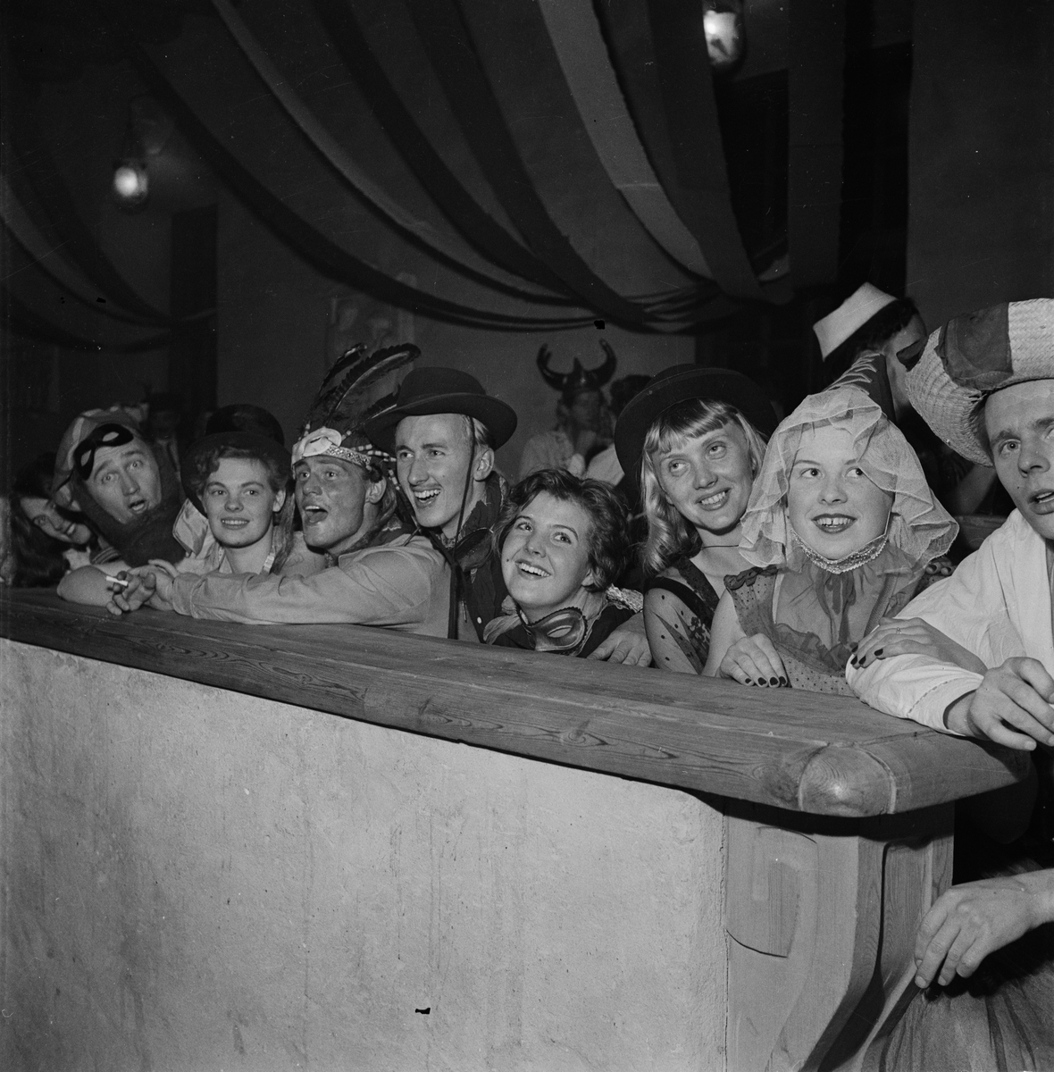 Studentmaskerad på Uppsala slott, Uppsala 1954