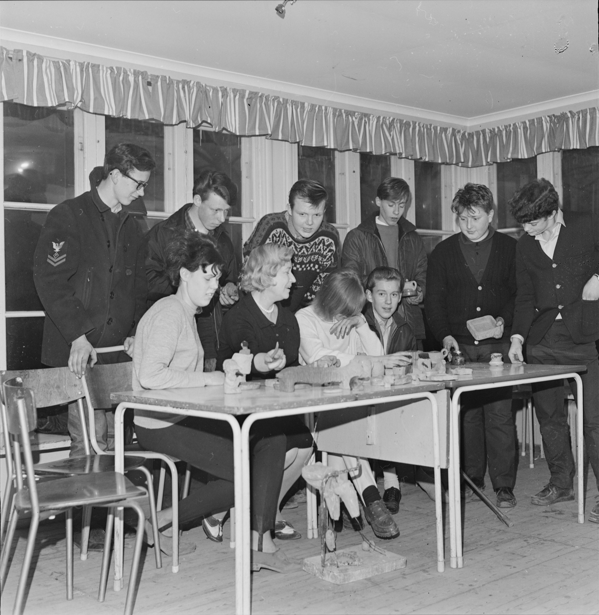 "Ungdomar lär keramik", Valsätra ungdomsgård, Uppsala 1965